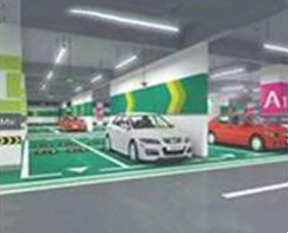 地下車庫牆柱麵（miàn）導向（xiàng）標識設計